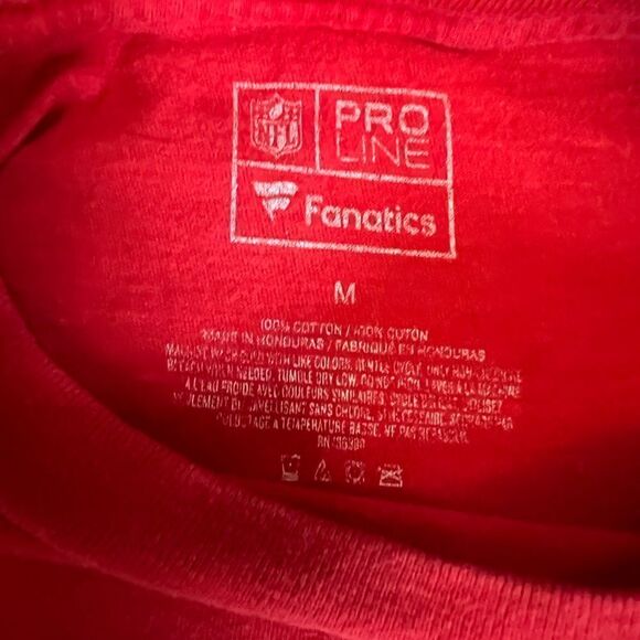 MENS PRO LINE Brady Graphic Red Tee Shirt M - Picture 7 of 7